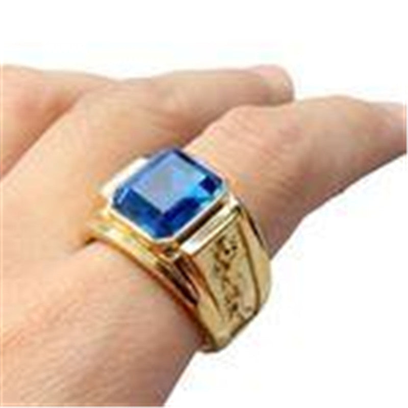 Fashion Rings Vintage Men's Emrald Rings