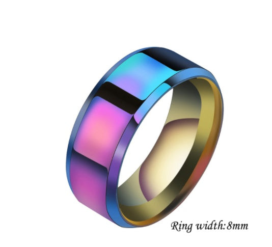 Rings for Men and Women 8mm and 6mm multiple color options available