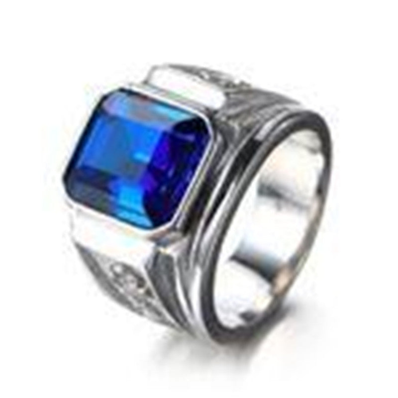 Fashion Rings Vintage Men's Emrald Rings